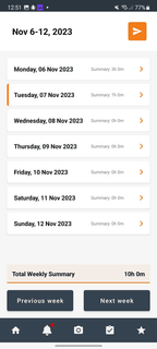 Android App, Submitting worklogs