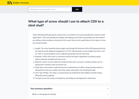 Builder Answers Question